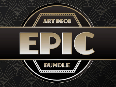 Epic Art Deco - Free Update for Existing Customers! 1920s 1930s art deco backgrounds badges design resources illustrator logos patterns photoshop templates