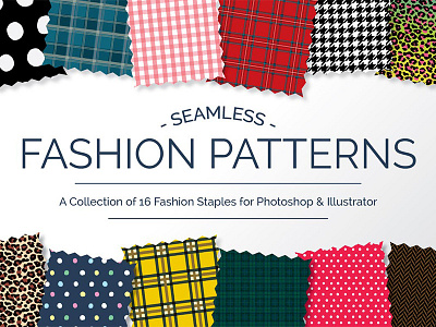 16 ‘must have’ fashion staples in ready-made pattern swatches clueless computerart design design tools digitalart fashion illustrations patterns
