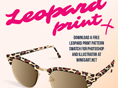 Get A Free Leopard Print Pattern Swatch At wingsart.net freebie illustrator leopard print pattern photoshop