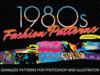 1980s Fashion Patterns and Graphics 1980s 80s backgrounds design illustration patterns retro synth wave vector