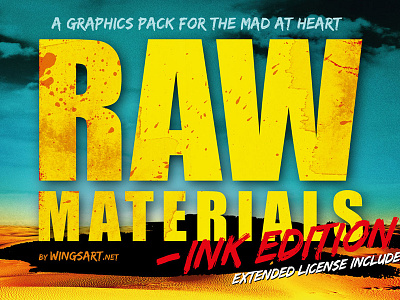 Raw Materials: Ink Edition art brushes elements grunge illustrations textures vectors