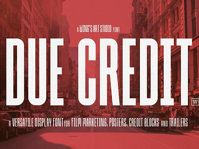 Due Credit The Film Designer S Font By Christopher King On Dribbble