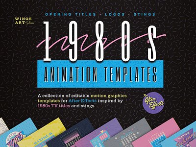 1980s Retro Logo Animation Templates for After Effects 1980s design 1980s titles 80s after effects 80s logos 80s retro 80s titles adobe after effects ae ae templates after effects after effects tools design templates film titles logo animation logo animations retro gym stings vhs intros video effect video intro