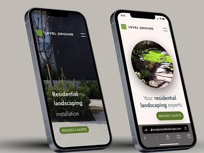 Responsive landscaping website animation responsive web ui
