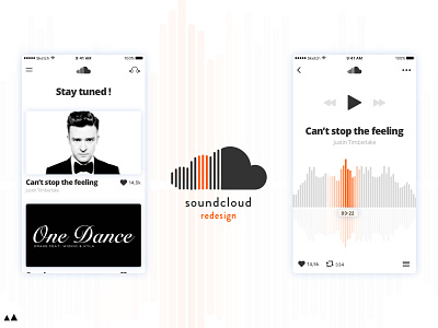 Soundcloud redesign project app design mobile music soundcloud ui