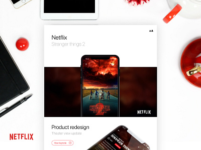 Netflix Mobile Redesign bordeaux brand branding design iphone iphone x mobile netflix product redesign stranger things ui design