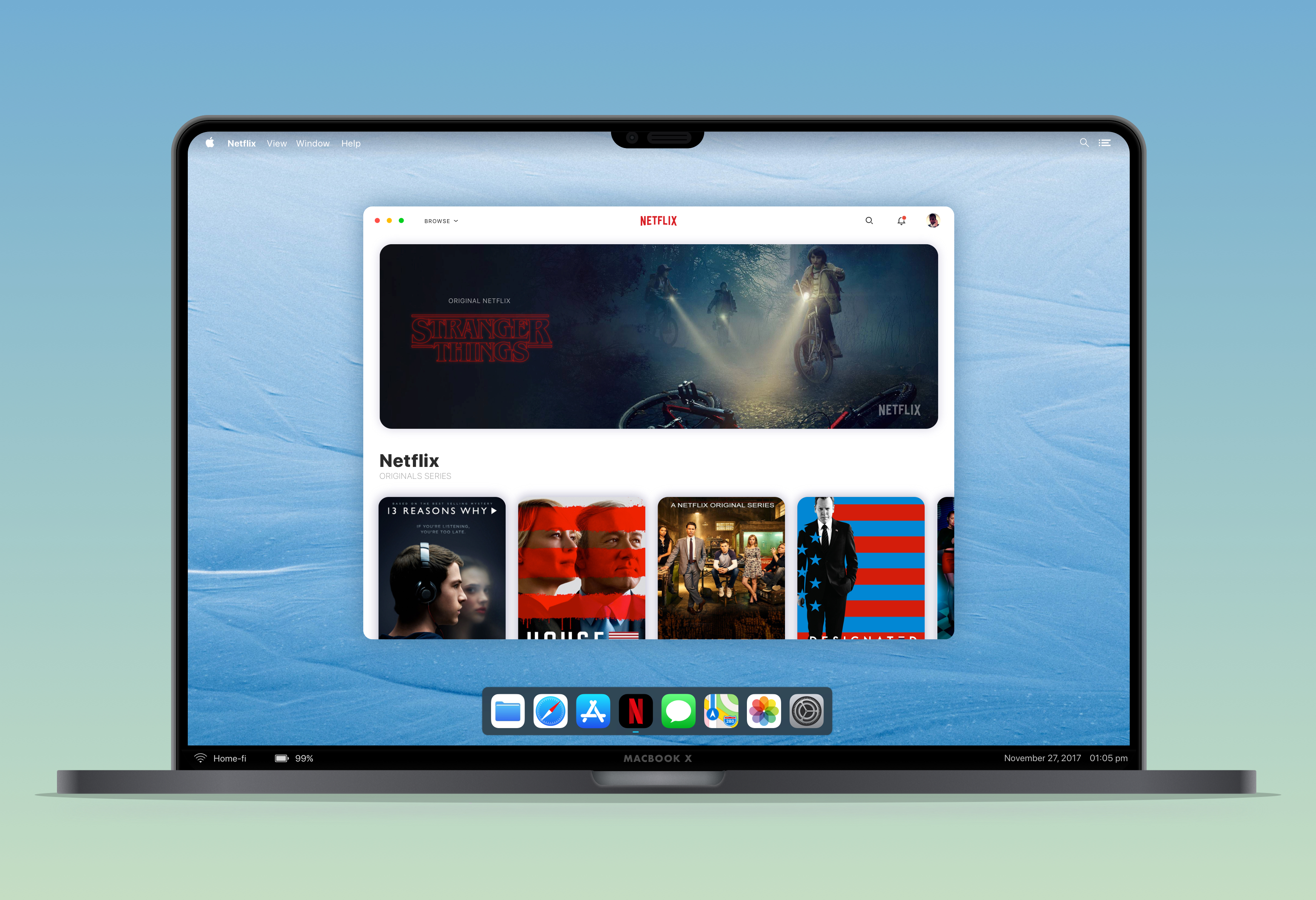 where is the netflix app for mac os