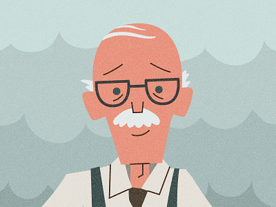 Happy Grampa elderly illustration man