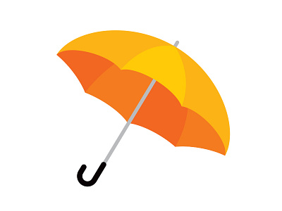 Yellow Umbrella icon vector