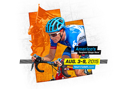 Tour of Utah Advertising Graphic bicycle cycling horse race utah