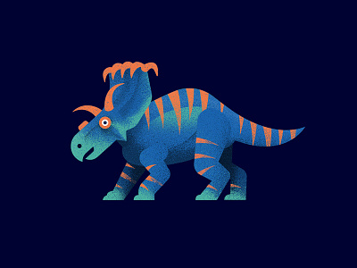 Kosmoceratops bright color dinosaur utah vector