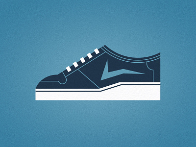 Blue Shoe 2 foot geometric shoe vector