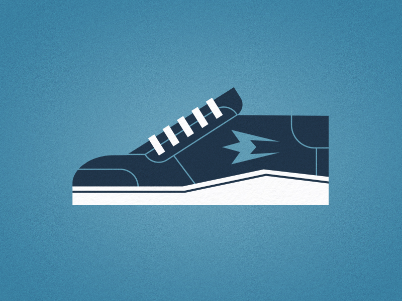 Blue Shoe 3 foot geometric shoe vector