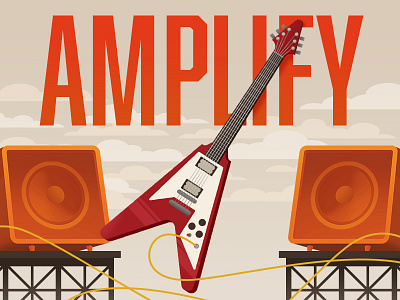 Keys to Effective Branding: Amplify amps guitar sky vector