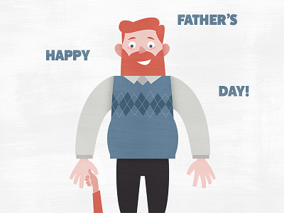 Father's Day—Sweater Vest beard dad holiday vector