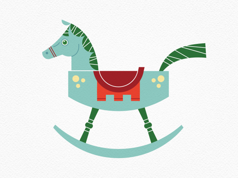 Vintage Toys—Rocking Horse holiday saddle rock horse toy