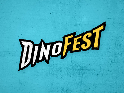 DinoFest dinosaur texture typography