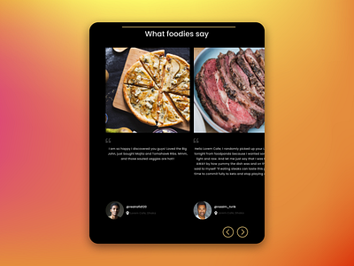 Unique slider for a restaurant site! dark design landing page slider ui unique ux website
