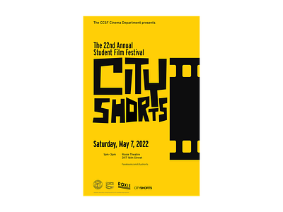 City Shorts Poster design graphic design illustration poster design typography vector visual
