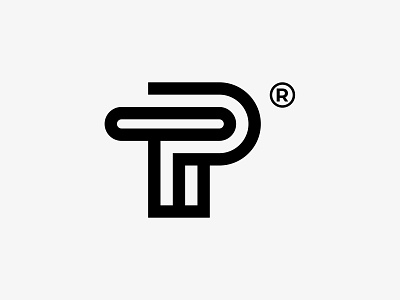 Letter [ T + P ] Logo mark