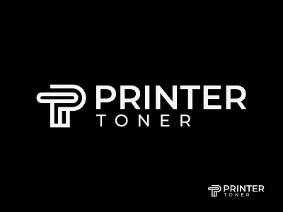 Printer Toner Logo | Modern PT letter Logo abstract branding design flat icon identity illustration logo logo design logomark logotype mark monogram p logo pt pt logo symbol t logo typography vector