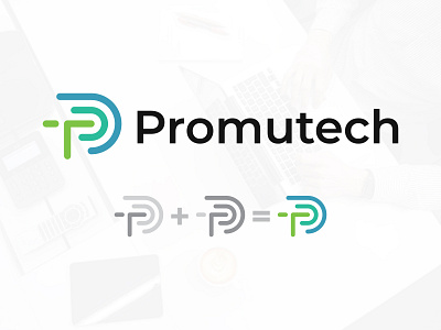 Promutech brand branding design geometric icon identity illustration logo logotype mark modern monogram simple startup symbol tech logo tp tp logo typography vector