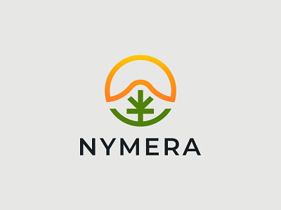 Nymera brand branding concept futuristic illustration leaf logo logo logo design logomark logotype mark minimalist monogram natural icon natural logo simple startup symbol typography vector