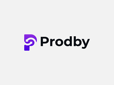 Prodby brand branding concept futuristic illustration letter p lettermark logo logo design logomark logotype mark minimalist monogram simple startup symbol typography up arrow vector