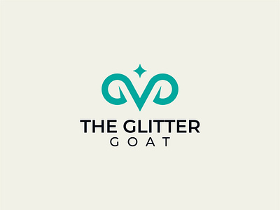 The Glitter Goat Logo Design app branding design flat logo goat logo head icon illustration logo logo designer logo maker logo mark logotype mark minimalist logo ui unique logo ux vector website