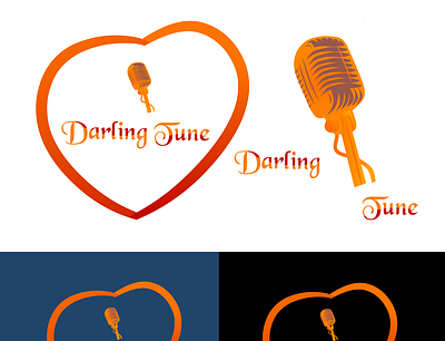 Darling Tune branding design handdrawntype logo minimal typography