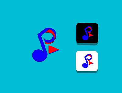 Music+ play app icon app art design handdrawntype icon illustration infinite modern ui vector