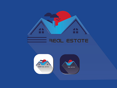 Real estate minimal vector logo and app icon design