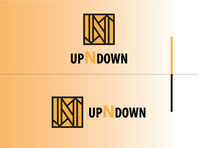 UP N DOWN LOGO branding bussiness logo company logo creative design logo logo design logos mock up orange logo