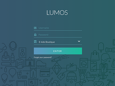 Lumos Login blue flat gradient icons login sign in register