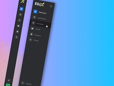 EDJX Main Navigation design edge edge computing edjx edjx.io flat navigation navigation bar navigation menu product design ui ux