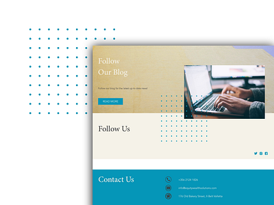 EWS - Follow Our Blog, Follow Us and Contact Us Web Designs app branding design ui ux web website