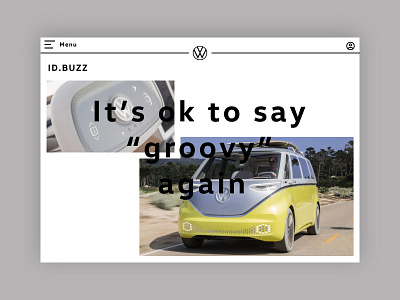 VW ID Buzz Header Showcase Concept animation branding design ui ux web web banners website