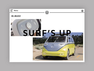 VW ID Buzz Header Showcase Concept animation branding design ui ux web web banners website