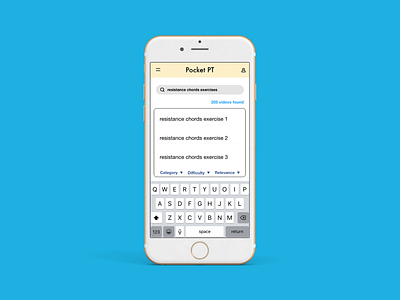 Pocket PT - Search Screen Mobile App Design app branding design ui ux web website