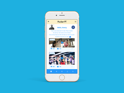 Pocket PT - Profile Screen Mobile App Design app branding design ui ux web website