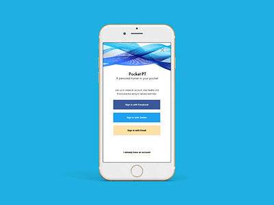 Pocket PT - Sign In Screen Mobile App Design app branding design ui ux web website