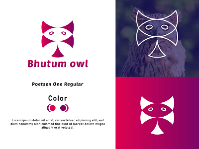 Bhutum owl Logo Design