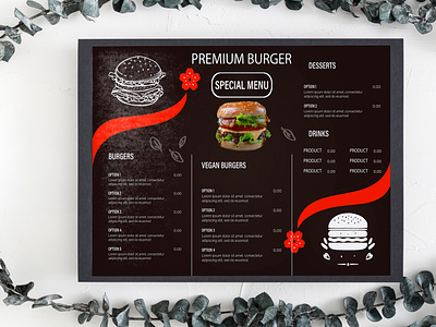 Restaurant Burger Menu Design