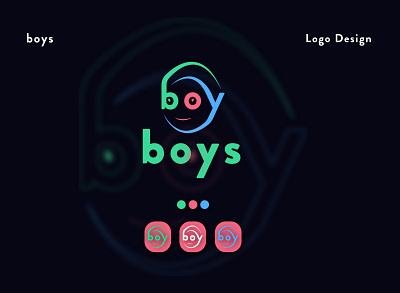 Boys - Blockchain Logo Brand Identity Design baby logo blockchain boys brand guidelines brand identity cartoon latter logo logo logo design minimal logo design modern logo design