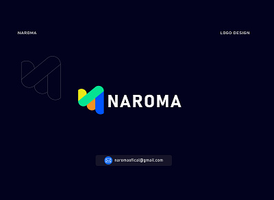 Naroma - Blockchain Logo Brand Identity Design blockchain brand guidelines brand identity branding company logo creative logo design finance latter logo logo minimal logo design modern logo design n logo nft