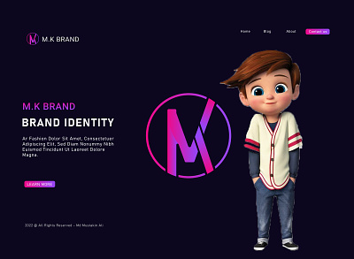 M.K BRAND - Brand Identity, Logo Design blockchain brand identity branding company logo fashion latter logo logo design m.k brand modern logo design nft