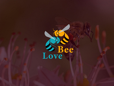 Bee Love - Blockchain Logo Brand Identity Design bee bee love brand identity creative logo honey loge design love minimalist modern typography