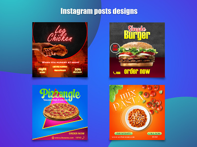Instagram posts design design food food and drink instagram post photoshop template
