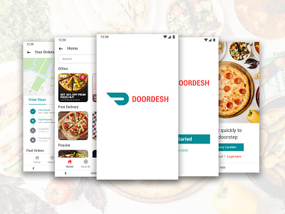 Food Delivery App UI Design application business design graphic design typography ui