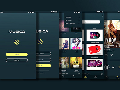 Music Streaming Application UI Design